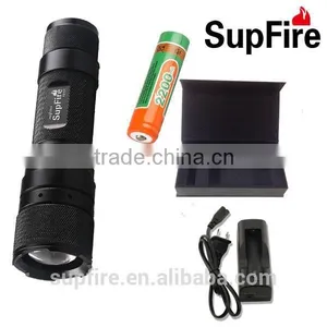 SupFire 10w 1100lumen Rechargeable Highly Cost Effective Zoom Adjustable Flashlight thumbnail-1