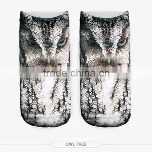 Outdoor Ankle White Monkey High Quality 3d Digital Full Print Colorful Ankle Socks Sports Unisex Custom Hot Sale Stretch Spandex thumbnail-4
