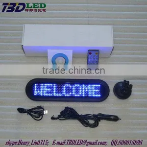 Black ABS Fireproof Frame+ Remote Control and PC Communication+rear Window+front Window+7*41+LED Car Message Display thumbnail-1