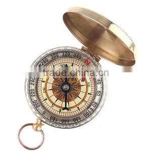Classic Pocket Watch Style Bronzing Antique Camping Compass With Night Light Quality Choice thumbnail-3