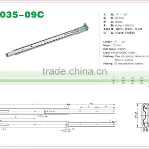 Bottom Center Mount Drawer Slide 1035-09C thumbnail-2