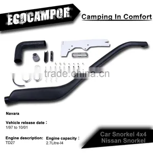Car 4x4 Cool Air Intake Systems Snorkel Of Navara 3/92 to 12/06 TD27 thumbnail-1