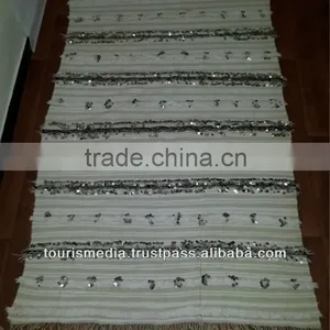Vintage Moroccan Wedding Blanket 190cm x 122cm thumbnail-1