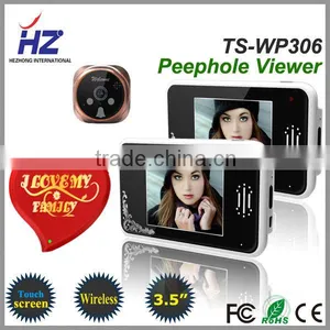 The Latest 3.5''TFT-LCD Infrared Luxury Touch Screen Digital Wireless Intercom Peephole Door Camera thumbnail-4