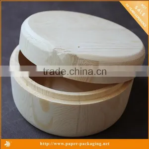 Wooden Packing Box for Food, Round Box, Poplar Wood Box thumbnail-3