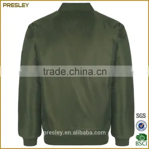 Presley Oem Custom Blank High Quality Satin Bomber Jacket for Man Wholesale thumbnail-5