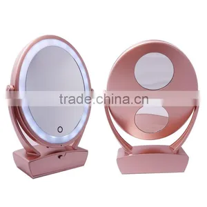 USB Charging Touch Sensor Control Vanity Led Lighted Mirror Magnifying thumbnail-1