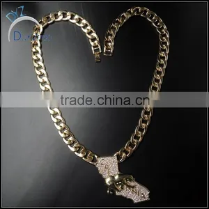 Latest Hip Hop Men's Necklace, Iced Out Cuban Pendant Necklace thumbnail-1