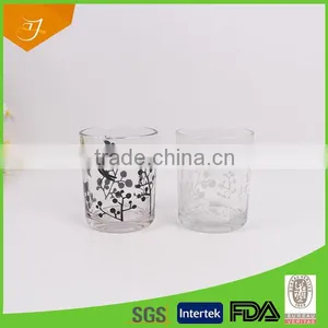 Decal Decorative Cheap Glass Cup,High White Quality Glass Cup thumbnail-2