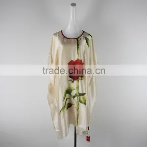 Bat-Wing Sleeve Chiffon Kanftan Dress Women thumbnail-1