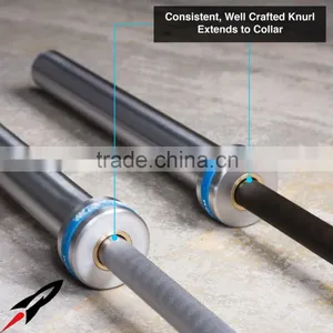 Weight Lifting Bar,Olympic Barbell,ROCKET BAR (MEN): BLACK ZINC thumbnail-6