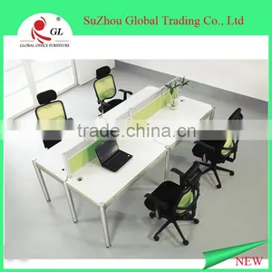 Custom Modern Furniture Partition Type Office Workstation For 4 Person thumbnail-1