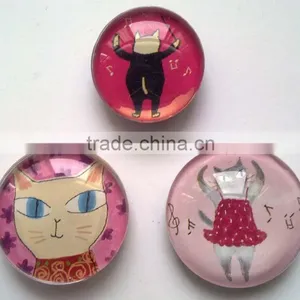 Fashionable Circle Shape Cartoon 3D Epoxy Magnet Sticker thumbnail-1