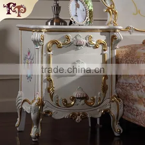 Classical Carved Furniture Antique Reproduction French Bedroom Bedstand-Italian Bedroom Furniture thumbnail-1