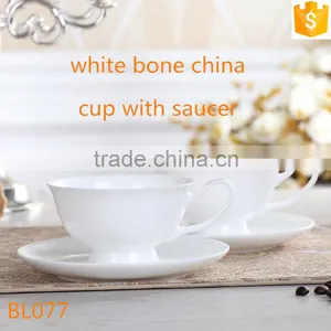 Fine Bone China White With Gold-rim Cup and Saucer thumbnail-2