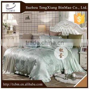 100% Silk 19mm Jacquard Queen Bedding Set thumbnail-1