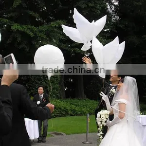 2016 Wedding Helium Inflatable Biodegradable White Dove Balloons For Wedding Decoration Doves Dhaped Bio Balloons Quality Choice thumbnail-4