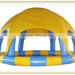 New Design Inflatable Swimming Pool With Tent Cover, Water Pool Inflatables, Inflatable Pool for Family thumbnail-1