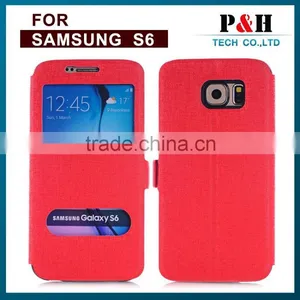 For Samsung Galaxy s6 , High Quality Litchi Pattern PU Leather Folio Case for Samsung Galaxy s6 thumbnail-6