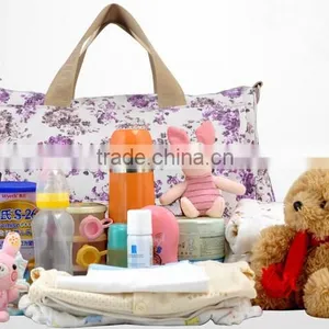 2016 Baby Diaper Nappy Backpack Changing Bag Mummy Canvas Lining Tote Handbag Shoulder Bags thumbnail-1