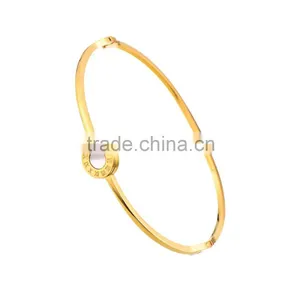Roman Number Bangle Stainless Steel Luxury Bracelet Women Jewelry thumbnail-2