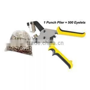 Manual Grommet Tool Eyelet Puncher for Eyelet #4 (10.5mm) With 500 Eyelets Included (Free Shipping) thumbnail-1