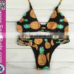 Hot Popular 2pcs Pineapple Sexy Mature Brazilian Bikini thumbnail-1