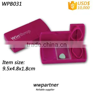3 Compartment Pill Cutter Custom Printed, 2 Compartment for Pill thumbnail-1