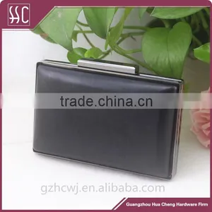 6 Inch Metal Purse Frame With Black Plastic Box in Rectangle Head thumbnail-1