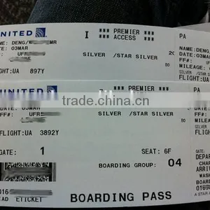 Airline Thermal Paper Boarding Passes Tickets Printed thumbnail-1