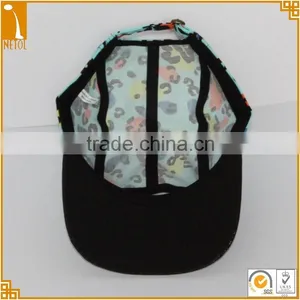 Flat Brim PU Brim Custom 5 Panel Caps thumbnail-4