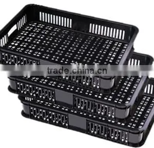600*400*100mm RH-VFB01 Plastic Hollow Out Basket for Vegetable & Fruit Rack for Sale thumbnail-1
