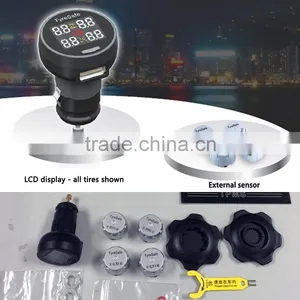 Tyresafe TPMS Car Tire Pressure Monitoring System With 4 External Sensors High Quality TPMS for Your Safety Support BAR and PSI thumbnail-2