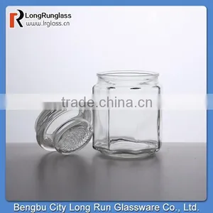 LongRun 370ml High Quality Glass Cup Holder Unique Glass Candy Box Container With Lid thumbnail-1