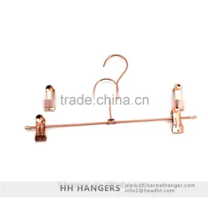 HH Ctopper Gold Finishing Metal Metal Coat Expandable Clip Clothes Hanger Adjustable Clothes Hanger thumbnail-5