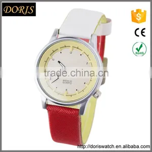New Models From Doris Watch Double Color Leather Strap Stainless Steel Back Japan Movement Developments 2016 Leather Watch thumbnail-1