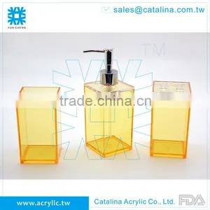 Tooth Brush, Set or Separate of Tumbler Lotion Dispenser Soap Dish Acrylic Bathroom Accessory thumbnail-4