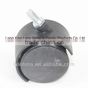 D50*M8*15mm PA6 Black Swivel Stem Plastic Caster thumbnail-1