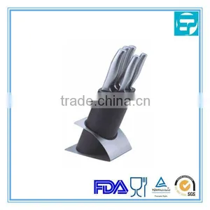Stainless Steel Black Kitchen Knife Set With Holder thumbnail-1