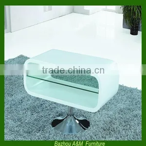 Unique High Gloss White Finishing MDF TV Stand thumbnail-1