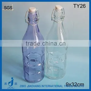 1000ml Colored Glass Liquid Bottle With Swing Top Lids thumbnail-1