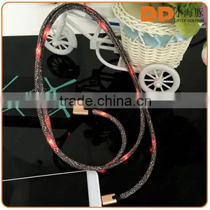New Model Shoelace LED Charging Cable OEM 2 in 1 Usb Cable thumbnail-5