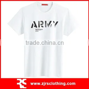 Mens White T-shirt Custom Silkscreen Printed T-Shirt thumbnail-1