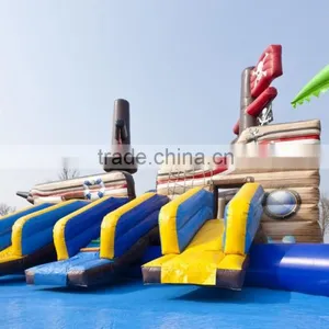 Customized Inflatable Ground Water Park High Sale Huge Inflatable Pool With Slides thumbnail-2