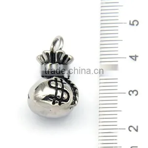 2017 Unique Design Silver Casting Stainless Steel Purse Pendant Dollar Charm Jewelry Unisex thumbnail-2
