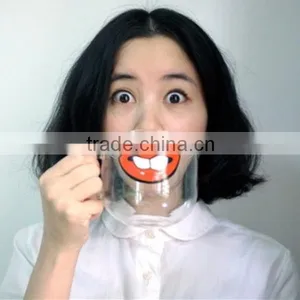 Moustache Glass Cup With Handle Glass Cup Milk Cup Beard Cup Smiley Face Cup Milk Cup Novelty Glass Cup thumbnail-1
