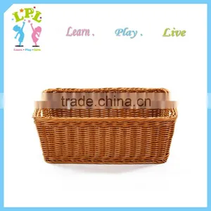 Custom High Quality Durable pp Synthetic Storage Wicker Basket Wicker Fruit Basket thumbnail-1