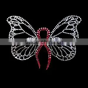 Breast Cancer Pink Ribbons Custom Rhinestone Transfers China thumbnail-1