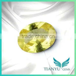 No. 20# Oval Cut Synthetic Yellow Sapphire thumbnail-1