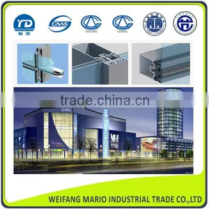 Factory Low Price High Quality Aluminum Fram Glass Curtain Wall thumbnail-1